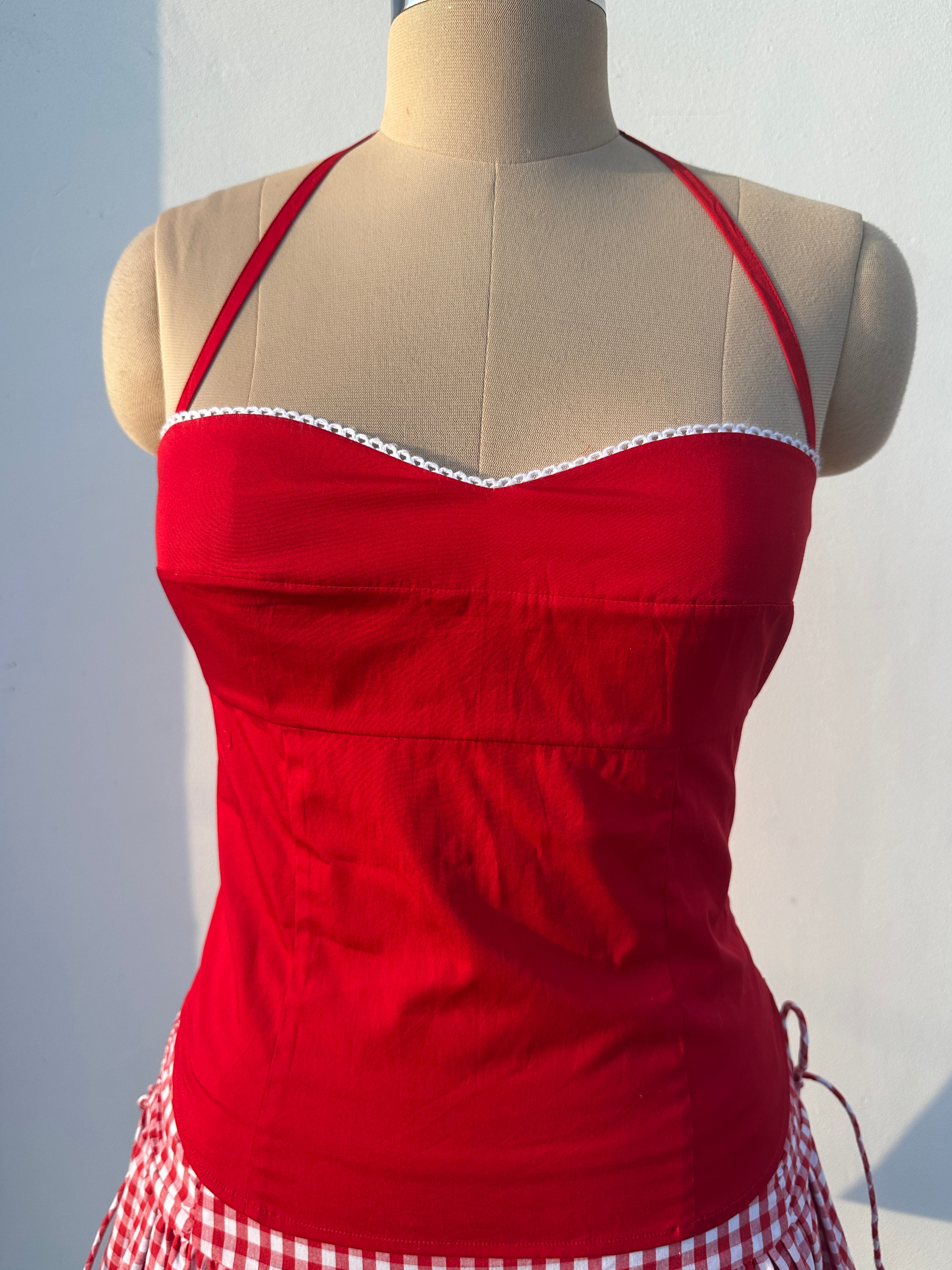 Cherry Halter Top