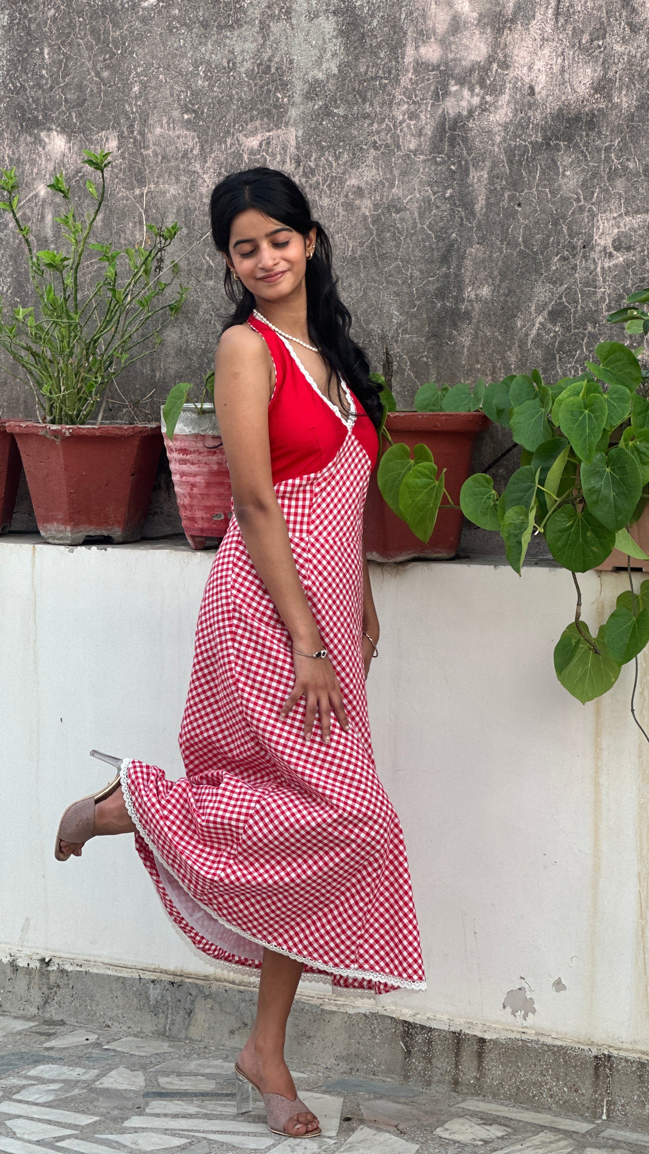 The Cherry Halter (Midi Dress)