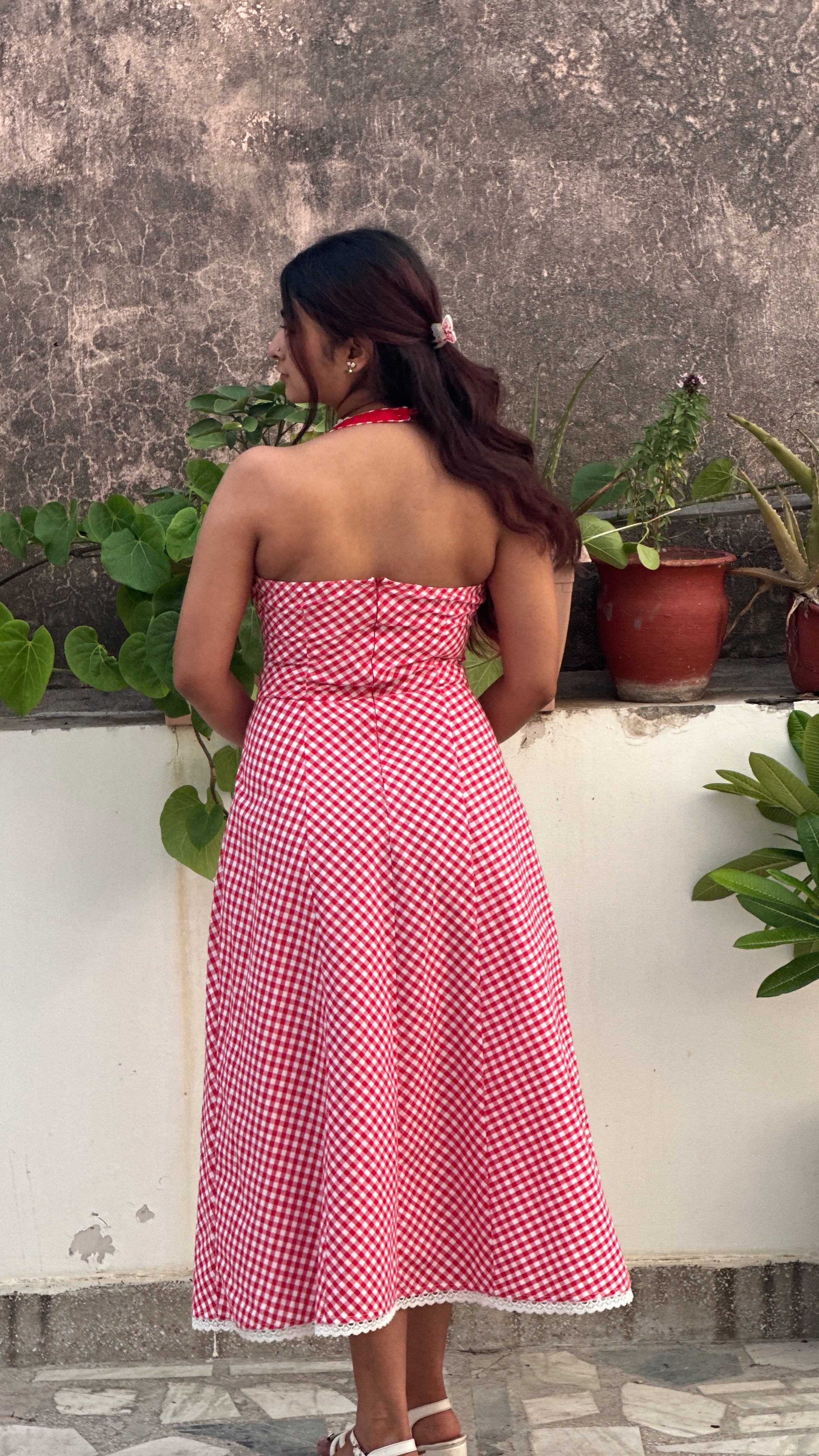 The Cherry Halter (Midi Dress)