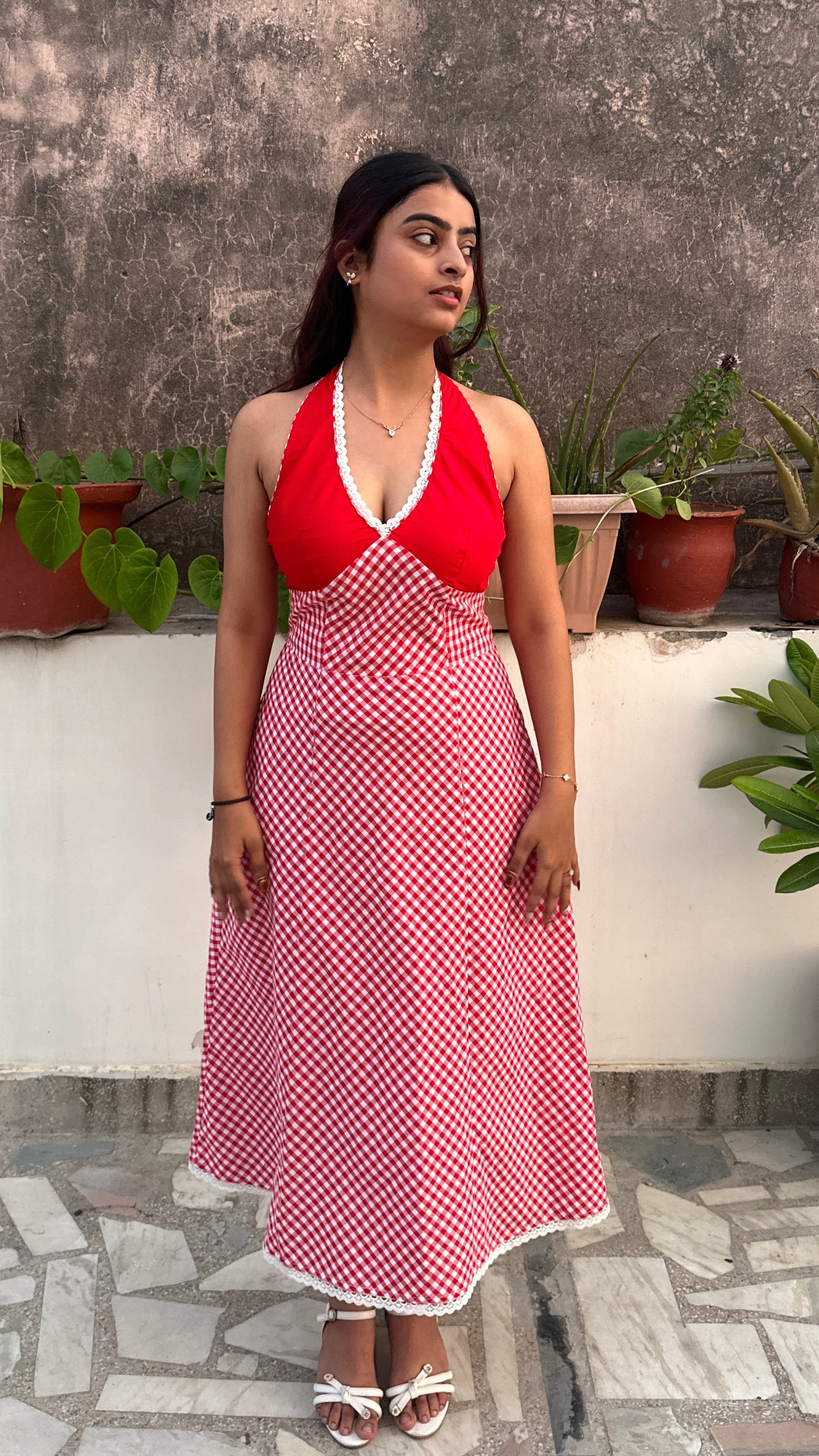 The Cherry Halter (Midi Dress)