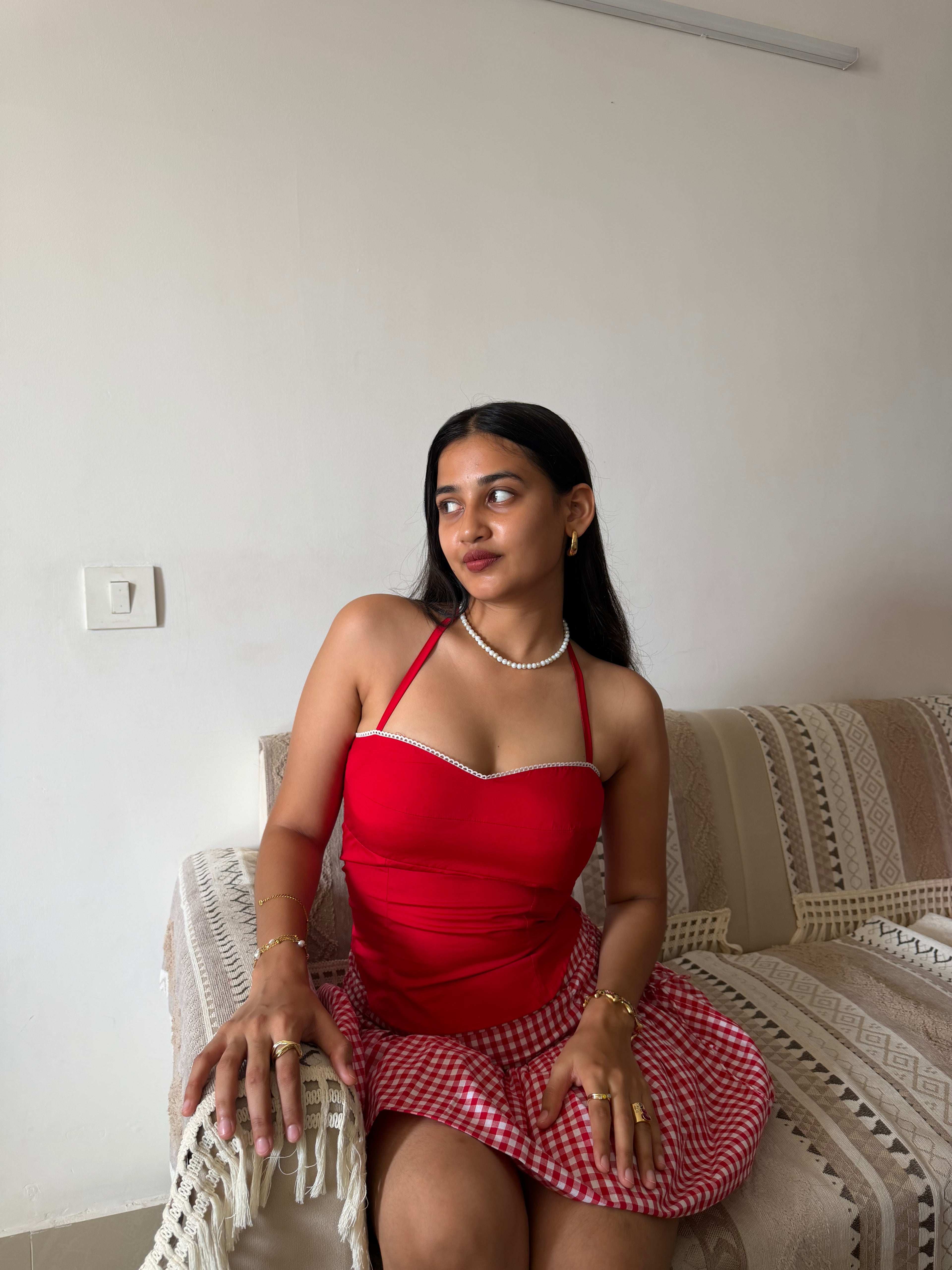 Red Ghingham Skirt